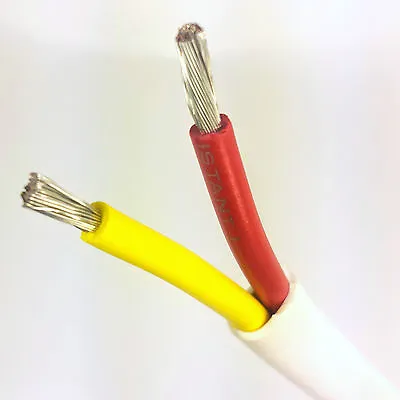 14/2 AWG Gauge Marine Grade Wire Boat Cable Tinned Copper Flat Red/Yellow • $36.90