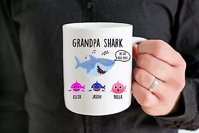 Grandpa Gift Personalized Grandpa Shark Funny Grandpa Mug Christmas Gifts For • $26.99