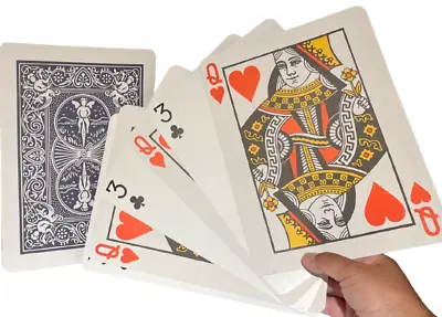 GIANT WILD CARDS Jumbo Stage Magic Trick 8  X 11  Odd Large Playing Big Change  • $18.89