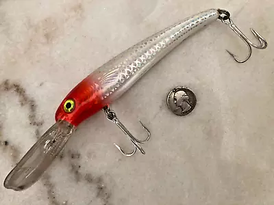 Vtg Mann’s Stretch 25+ Saltwater Crankbait Lure Deep Diver Redhead Spoon Bill • $11.99