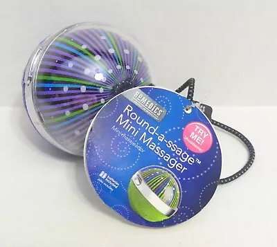 Purple ROUND-A-SSAGE MINI Ball Hand Held MASSAGER By Homedics • $16.95