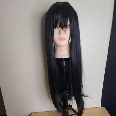 Synthetic Black Straight Cosplay Anime Straight Wig • $18