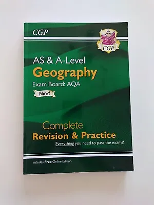 A Level Geography AQA Year 1 & 2 Complete Revision & Practice By CGP Books... • £10