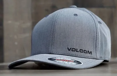 New Volcom Sports V Euro Gray Mens Flex Fit Pre-Curved Hat RHTVLC-42 • $20.61