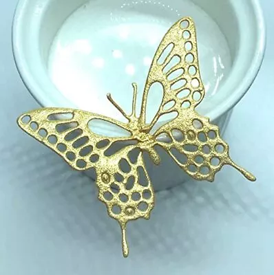 24 Shiny Gold Edible Wafer Butterflies Cupcake Birthday Anniversary Engagement • $25.18