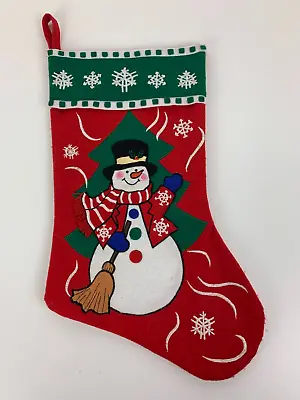 Christmas Stocking Vintage International Silver Co. 3-D Snowman Holiday • $19.96