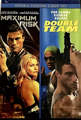 Maximum Risk/ Double Team (Double Feature 2-DVD Set) Movie! Van Damme/Rodman! • $3.99