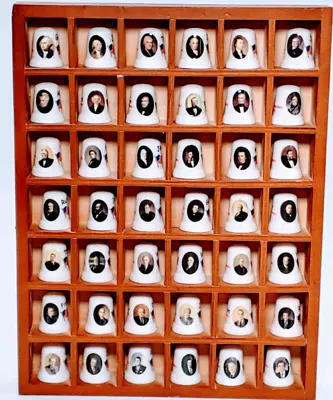 £39.60 • Buy U.S. Presidents Thimble Set W/ Display Case 42 Pc