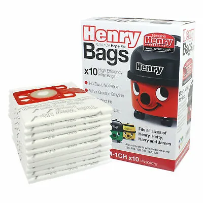 £11.59 • Buy GENUINE Henry Hoover Bags X 10 Hetty Vacuum Cleaner Hepa Numatic Hepaflo (n2000)