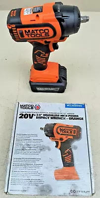 Matco MCL2038HIW 20V Cordless Infinium 3/8  Impact Wrench W/ 5.0Ah Battery • $359.99