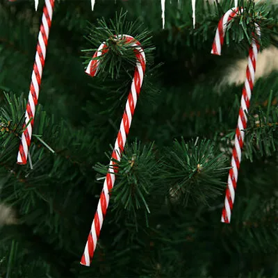 £3.41 • Buy 10x Large Plastic Candy Cane Christmas Tree Hanging Decor Xmas Prop Ornament UK