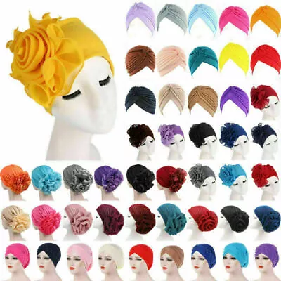 Muslim Women Turban Hijab Hat Cancer Chemo Bonnet Hair Loss Head Scarf Fancy Cap • £7.59