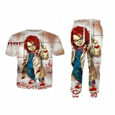 £20.54 • Buy Terror Blood Of Chucky 3D Print T-Shirt Men/Women's Jogging Pants Sport Suit