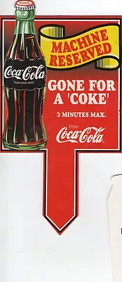 Coca-Cola Machine Reserved Card • $3.99