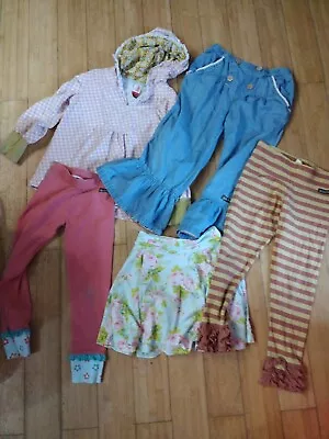 Matilda Jane Girls (Lot Of 5) Size 6 & 8 Top Pants Skirt Floral Hoodle Ruffles  • $9.99