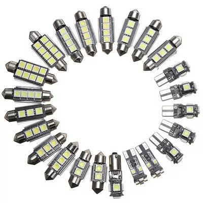 23Pcs Car Interior Roof Reading Dome Light Bulb LED Trunk License Plate Lamp Kit • $19.59