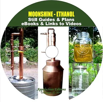 Still Plans Guide/How To Make Alcohol Moonshine Whisky Ethanol/CD BOOKS+VIDEO LK • $9.50