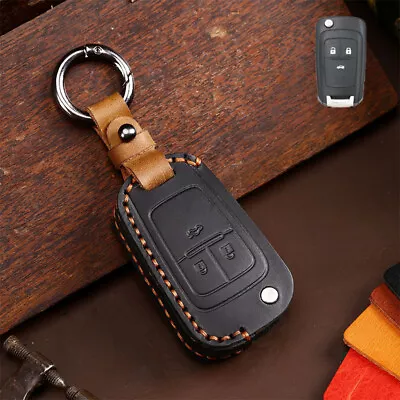 Leather Car Flip Key Cover Case Fob Shell Skin For Chevrolet Cruze For Buick GM • $20.50