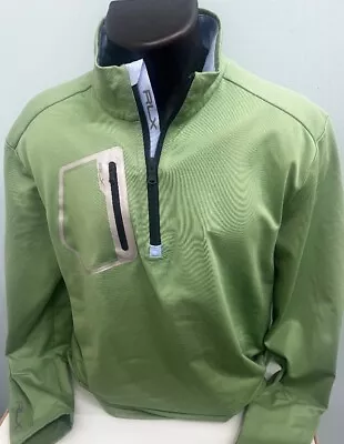 RLX RALPH LAUREN Men’s Green Quarter Zip Size M CG S77 • £16