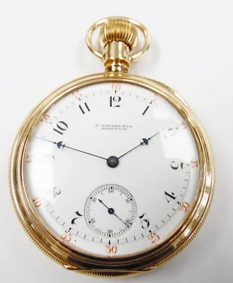 Antique 1890's E Howard Series VIII 18 Size 14k Gold Pocket Watch ~ Free Ship • $2799.99