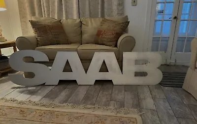 Rare Saab Dealer Sign Removed From My Local Dealership-see Pics 49 X11  • $401.99