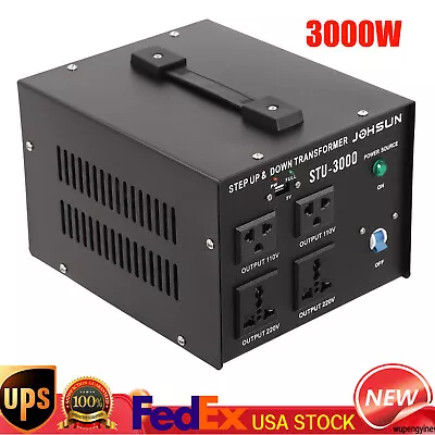 3000W Step Up/Down Transformer Voltage Converter 110V To 220V 220V To 110V USB • $62.70
