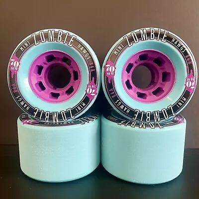 Landyachtz Mini Zombie Hawgs 70mm 86a Longboard Wheels Teal & Purple • $49.99