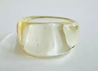 Vintage Clear Lucite Extra Wide Chunky Bangle Bracelet • $25.44