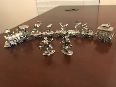 Disney Vintage Pewter Train And Figurines   • $150