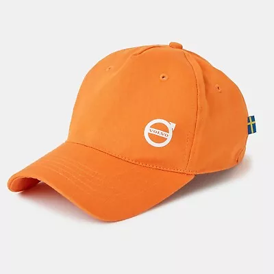 Volvo Hat Baseball Cap Orange Iron Mark New Adjustable 100% Cotton Sweden OSFA2v • $8.25