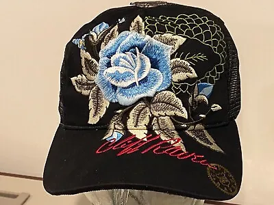 Vintage Cliff Raven Don Ed Hardy By Christian Audigier Tattoo Rose Hat Cap  New • $29.90