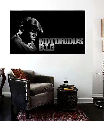 $19.95 • Buy Biggie Smalls Notorious 30 X 20 Canvas Print Hip Hop Poster Mural 