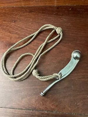 £28 • Buy WW2 Era Vintage J Hudson & Co. Brass, Nickel Plated Naval Bosuns Whistle