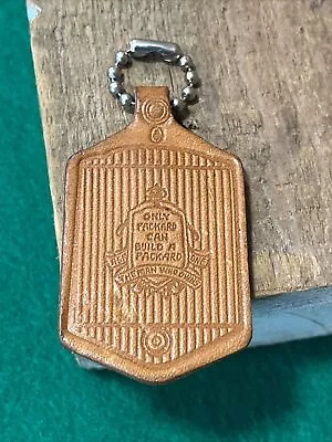 NOS Original 1920’s-30’s Packard Leather Grille Shell Shaped Key Fob OEM Dealer • $0.99
