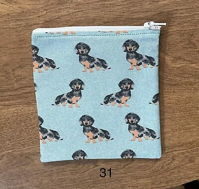 Dapple Dachshund Wiener Dog Zipper Bag Coin Purse • $10