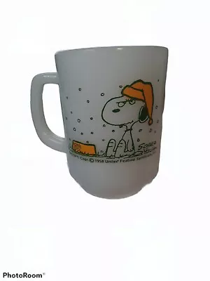 Vintage Snoopy Mug Cup I Hate It When It Snows On My French Toast AH Fire King • $24.99