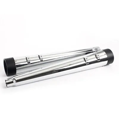 Chrome 4  Megaphone Slip-on Exhaust Pipes For Harley Touring Electra Glide 17-23 • $119.99