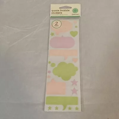 Martha Stewart Quote Bubble Stickers Pink Lavender Green 2 Sheets Per Pack New • $3