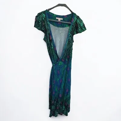 Matthew Williams X H&M Peacok Feather Wrap Dress Tie Fastening. Sz Small Uk 8 • $30.83