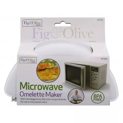 Microwave Omelette Maker Quick Easy Egg Cooker Plastic Kitchen Aid Fig & Olive • £5.29