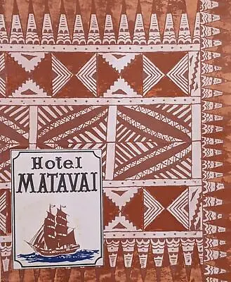 $95 • Buy 1970 Hotel Matavai Restaurant Papeete Tahiti French Polynesia Tiki Menu