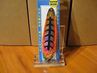 Moonshine Lures 4 1/2  Magnum Salmon Trolling Spoon / RV Orange Hulk • $11.87