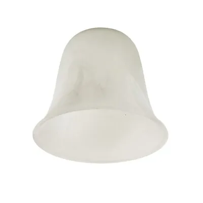 3 X Bell Light Shades Glass Lampshades Frosted Marble Effect Pendant Ceiling • £17.99