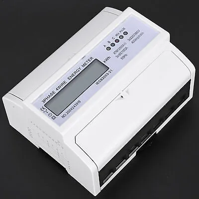 Digital 3 Phase 4 Wire 7P Din Rail Electric Meter Electronic KWh Meter(30(100)A) • $34.37