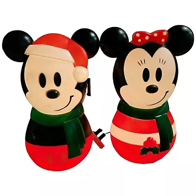  Disney Mickey & Minnie Mouse Holiday BLOW MOLD Lighted Christmas Decoration Set • $139.99