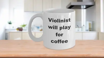 Violin Coffee Cup Gift Mug For Violinist Teacher Student Music Major Orches • $14.95