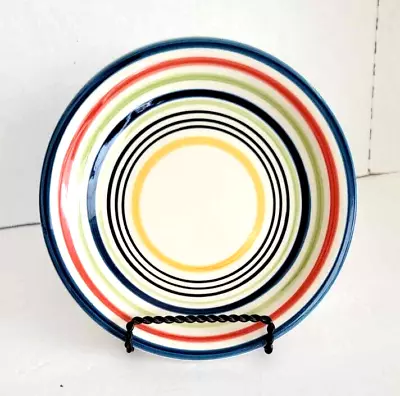 Pfaltzgraff MOROCCO Salad Plate 7 5/8  Stoneware Multicolor Bands Discontinued • $7.29