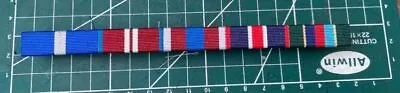 MEDAL RIBBON BAR - 5 SPACE FULL SIZE - PINNED Or STUDDED Or SEWN • £5.50