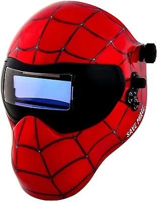 Auto Darkening Welding Helmet Spiderman Gen Y - Ear To Ear Vision Welder Hood Wi • $153.99