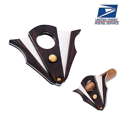Galiner Stainless Steel Cigar Cutter V-Cut Metal Wood Sharp Cigarette Scissors • $16.91